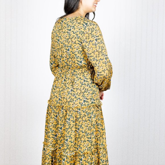 Hayden Floral Maxi Dress in Honey - Picture 2 of 2